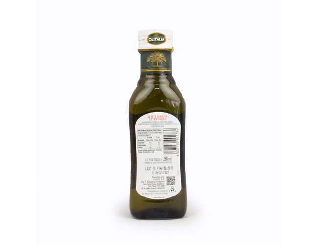 Aceite olitalia oliva extra virgen 250 ml - lacoloniaqa